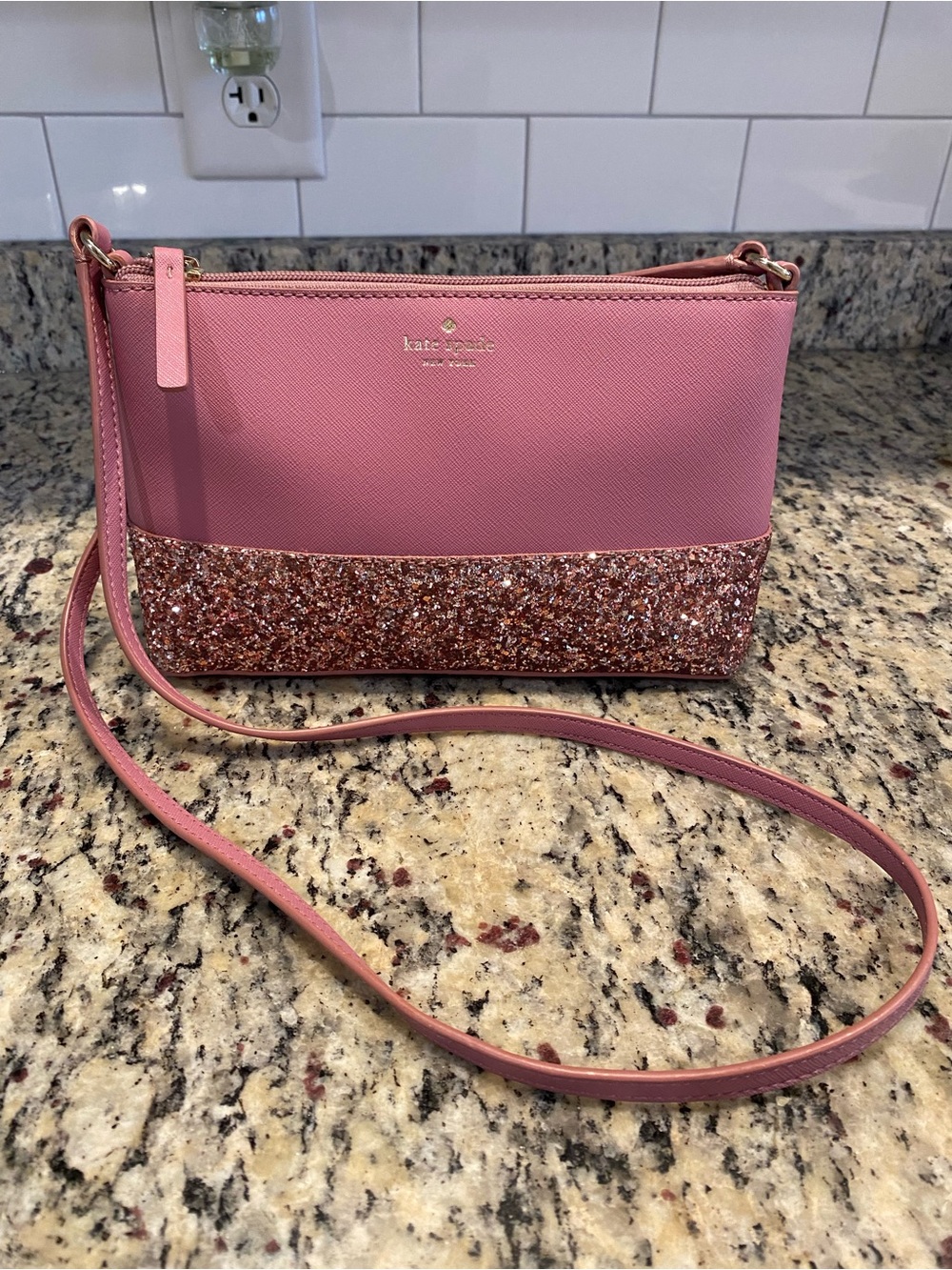 Kate Spade Pink Glitter Crossbody Bag - Picture 3 of 9